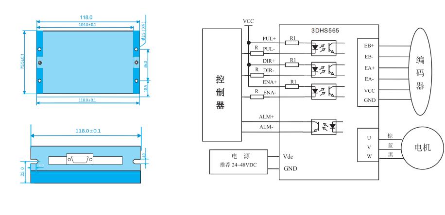 閉環(huán)步進驅動器示意圖: